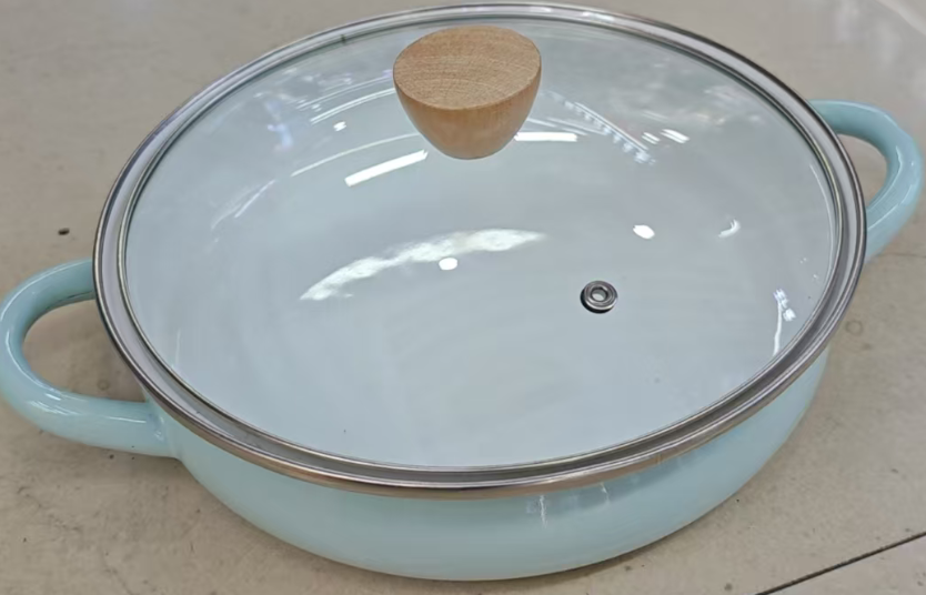 Recipiente En Peltre Con Tapa En Vidrio De 2.8 Litros - Diametro 24 Cm