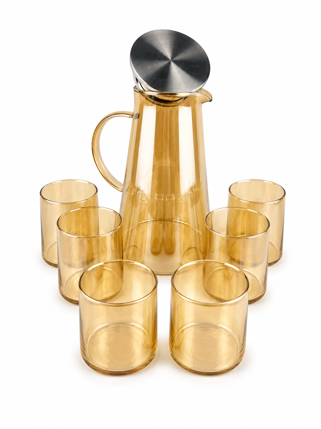 Gph28/L7Ha-Jarra 1800 Ml Con 6 Vasos 320 Ml Dorado — imagen 2