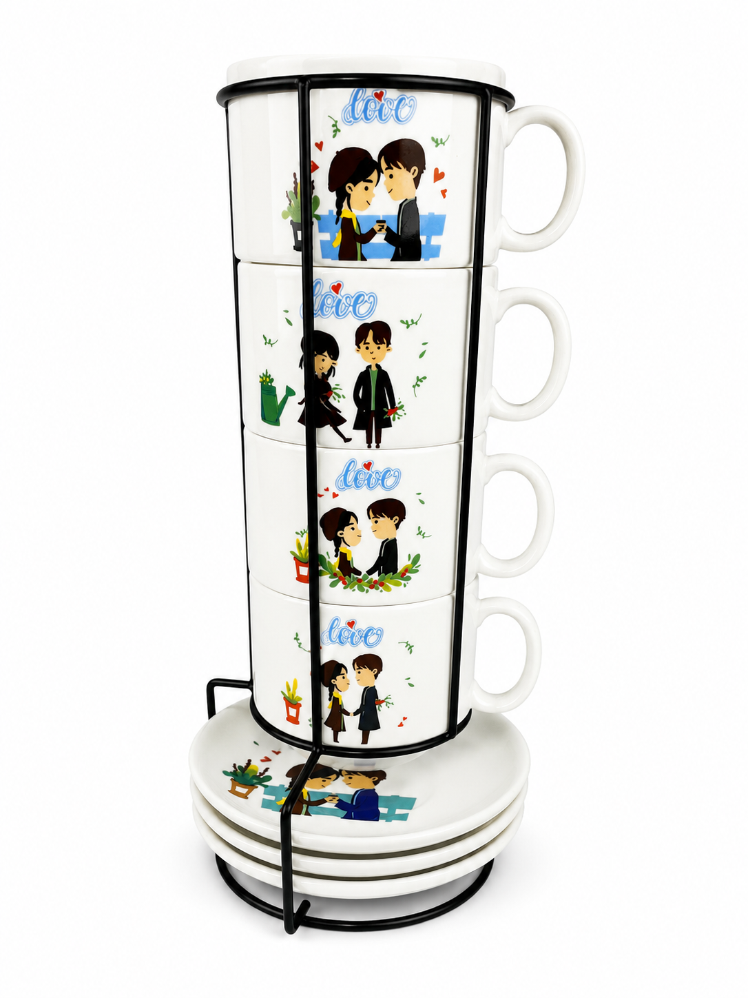 Juego De Pocillos 250 Ml Diseño Parejas — imagen 3
