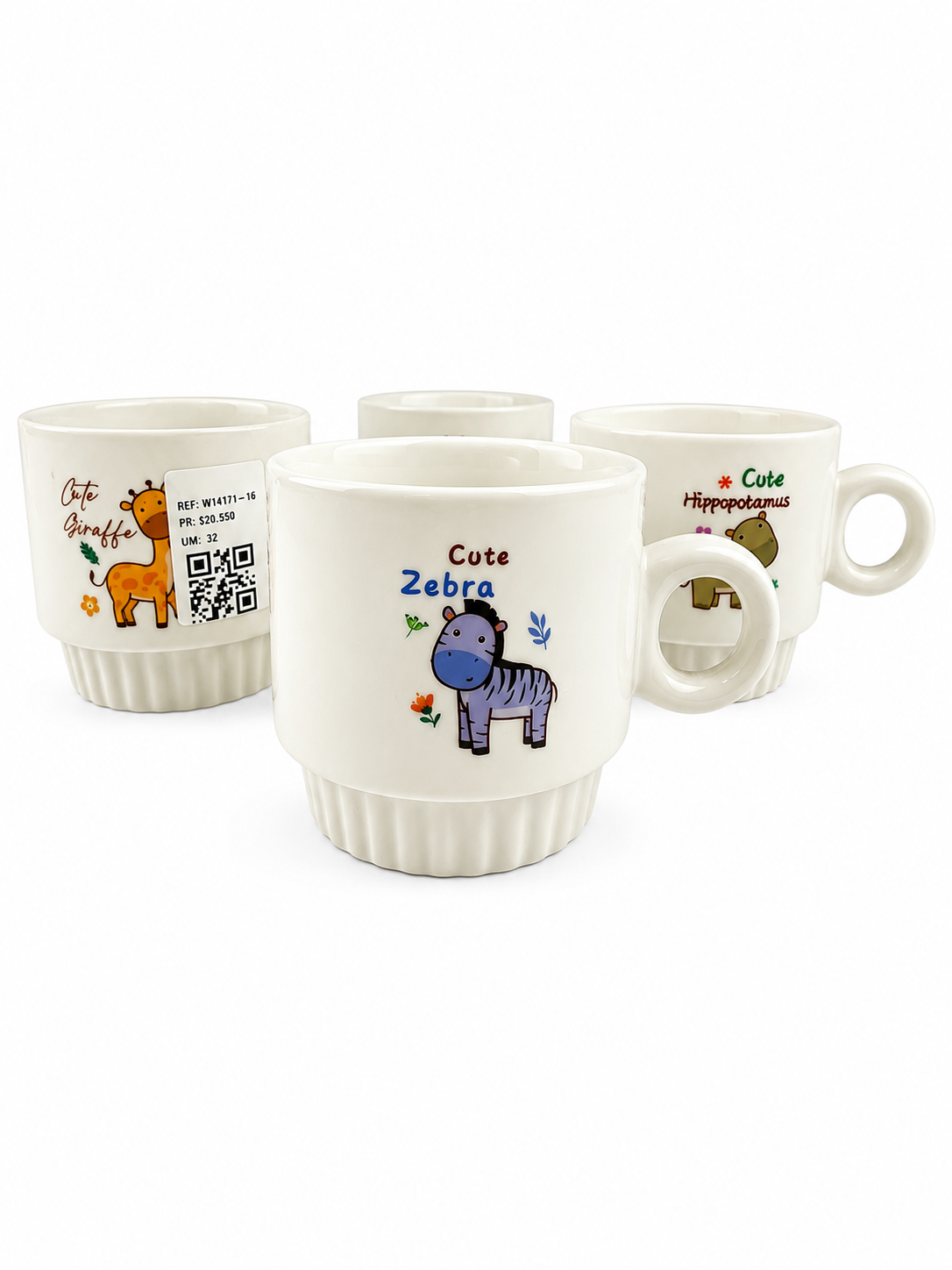 Juego De Pocillos 250 Ml Diseño Animales — imagen 2