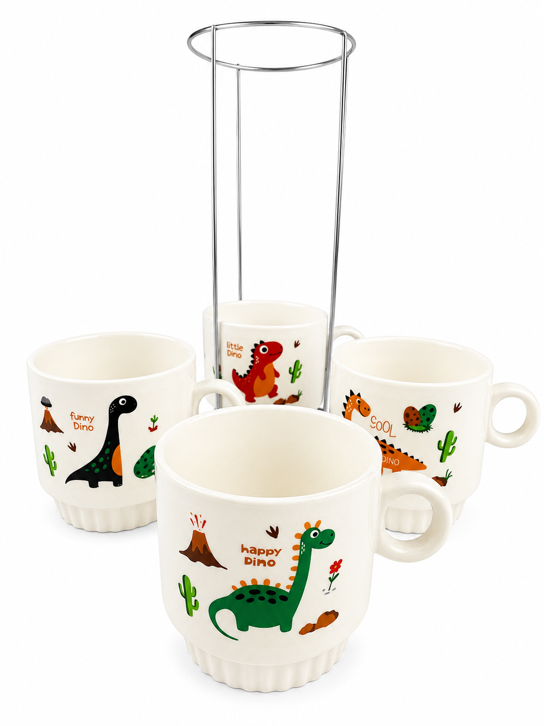 Juego De Pocillos 250 Ml Diseño Dinosaur — imagen 3
