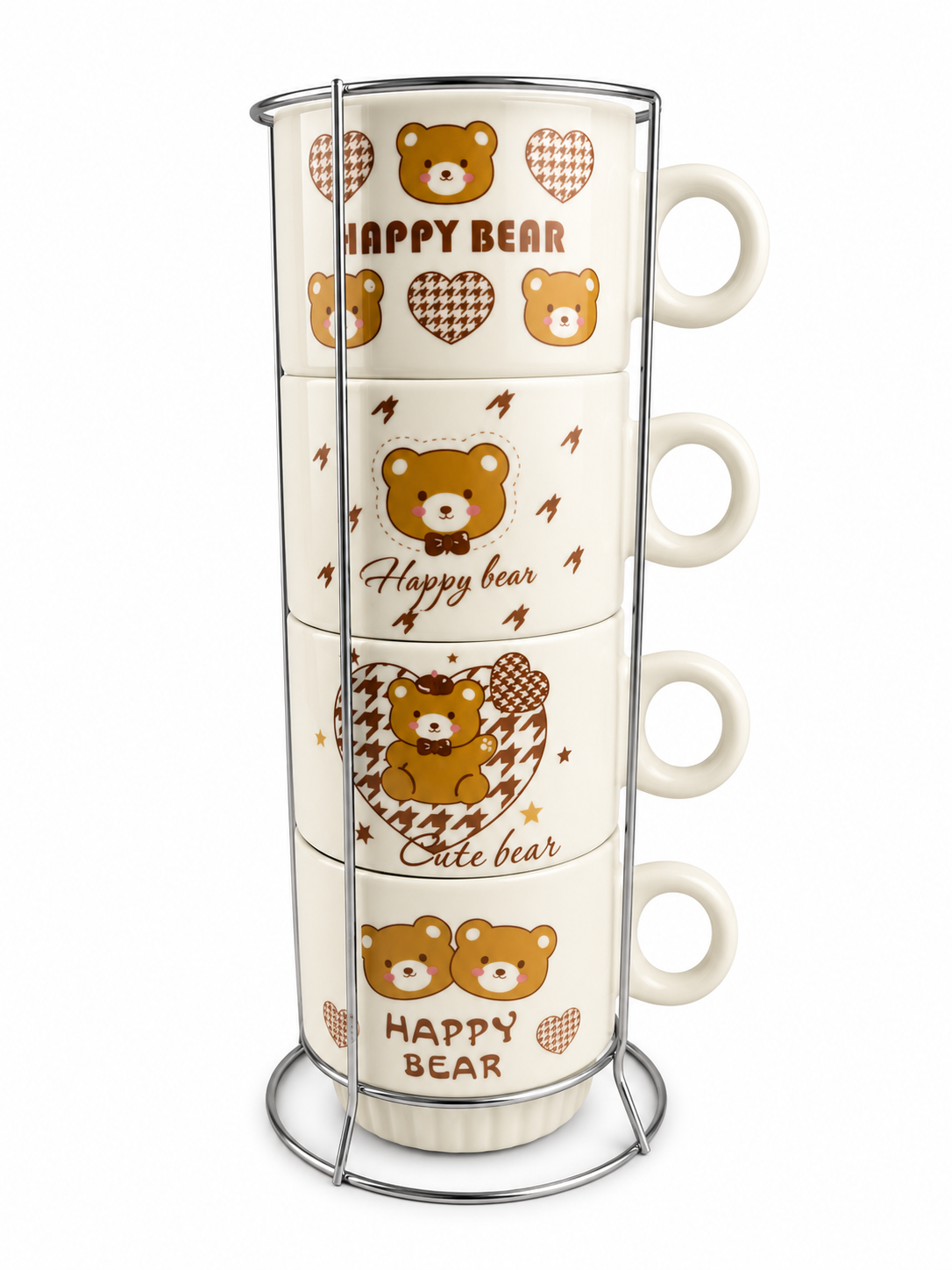 Juego De Pocillos 250 Ml Diseño Osos