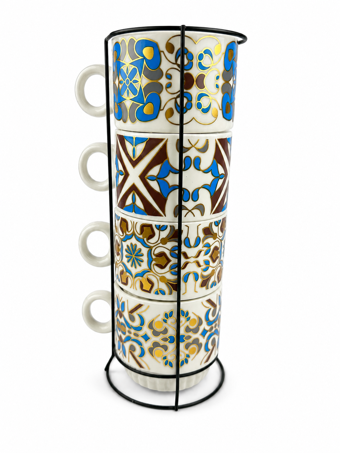 Juego De Pocillos 250 Ml Diseño Flores T