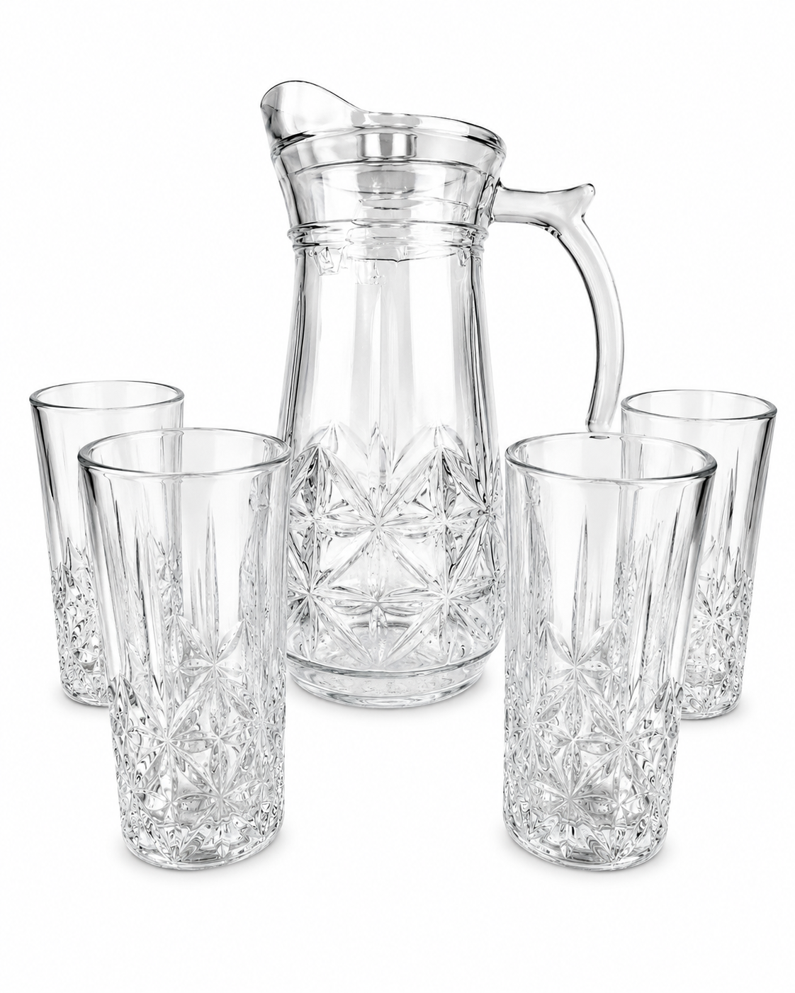 Jarra 1400 Ml Con 6 Vasos 260 Ml Diseñ — imagen 2