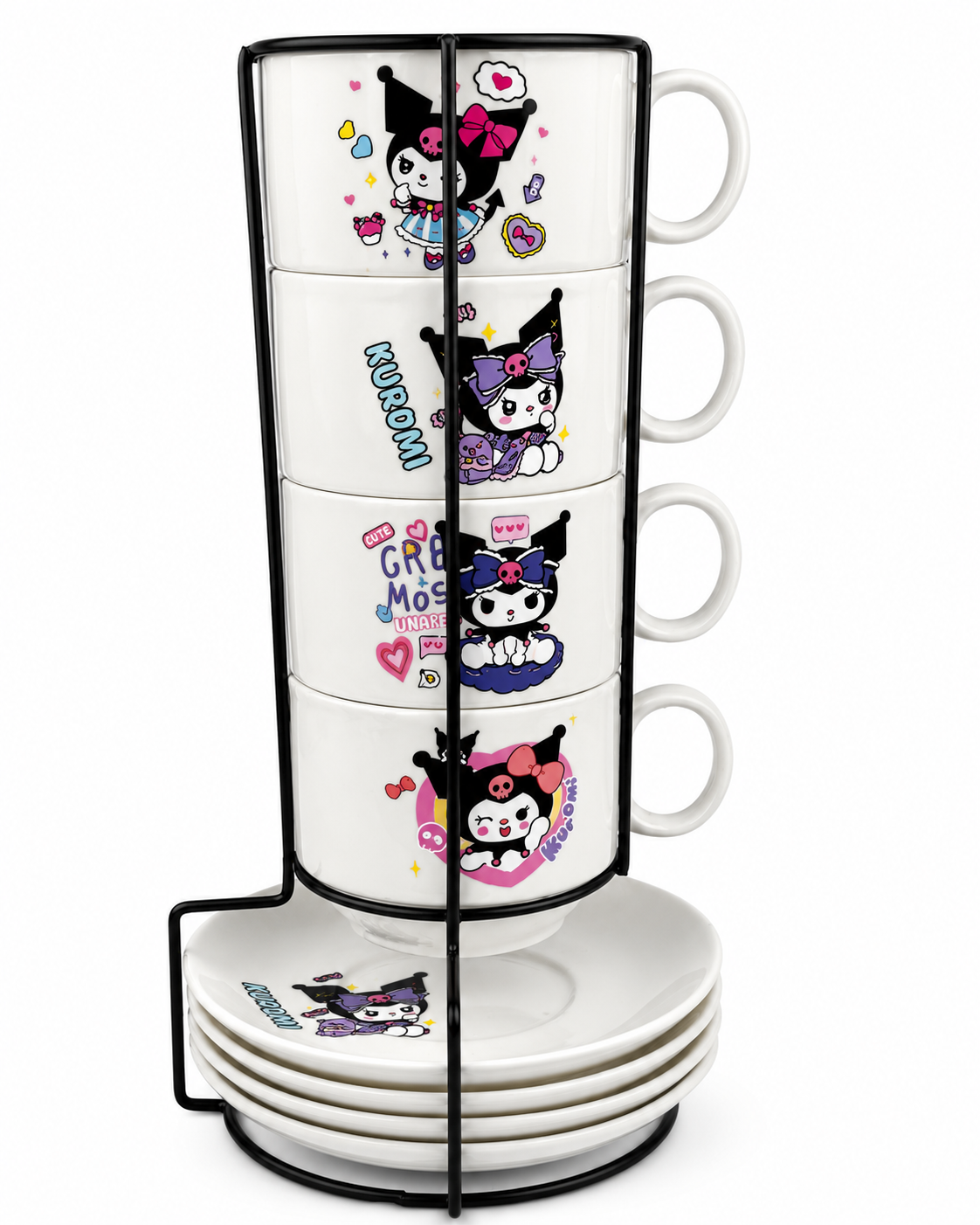 Setde Pocillo-Platos X 4 Kuromi 180Ml — imagen 2