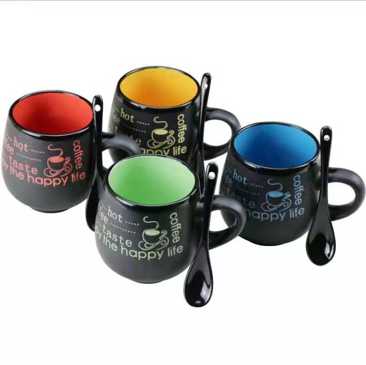Pocillo Mug Con Cuchara Incorporada Varios C