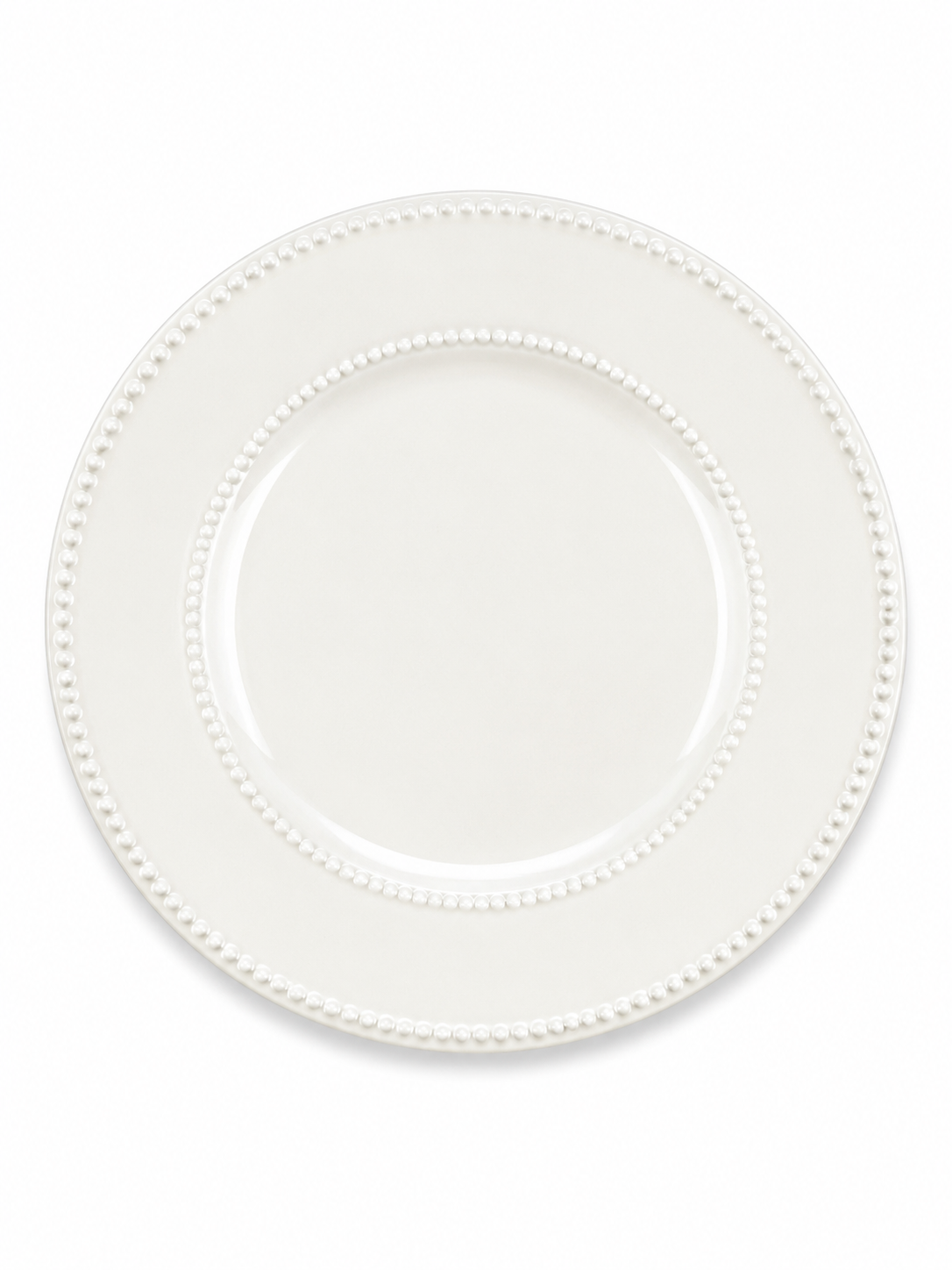 Plato De Ceramica Blannco 26Cm Doble Reliev