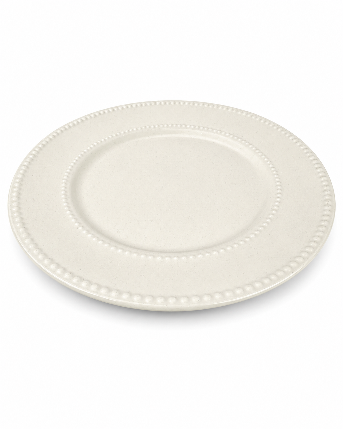 Plato De Ceramica Blannco 26Cm Doble Reliev — imagen 3