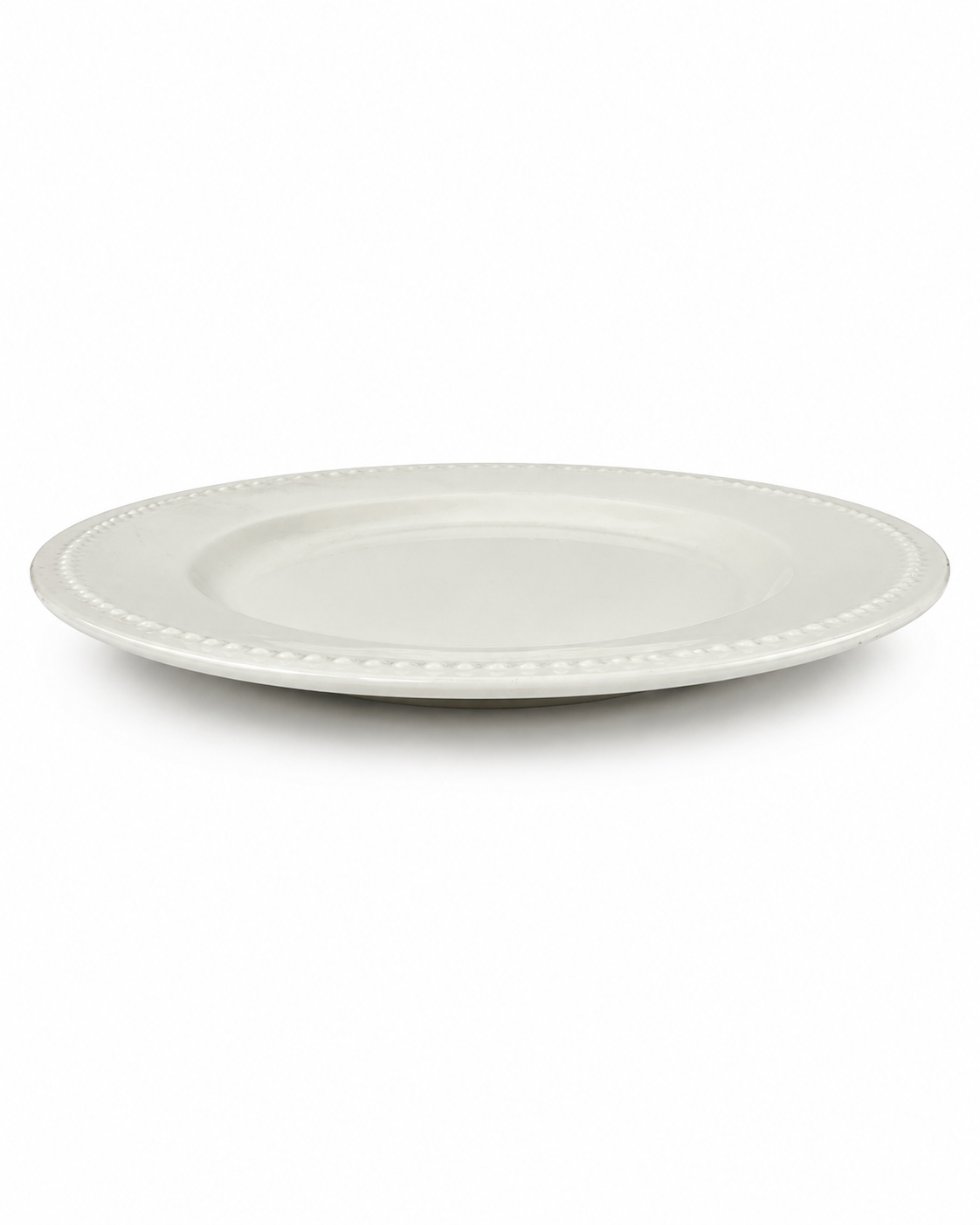 Plato Ceramico Blanco 26 Cm Borde En Reliev — imagen 2