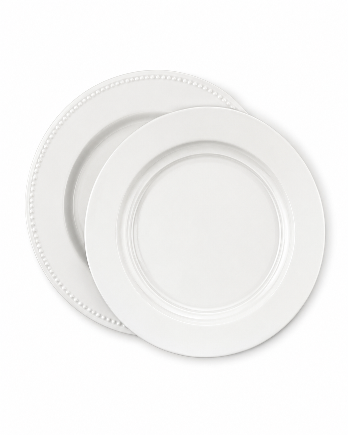 Plato Ceramico Blanco 26 Cm Borde En Reliev
