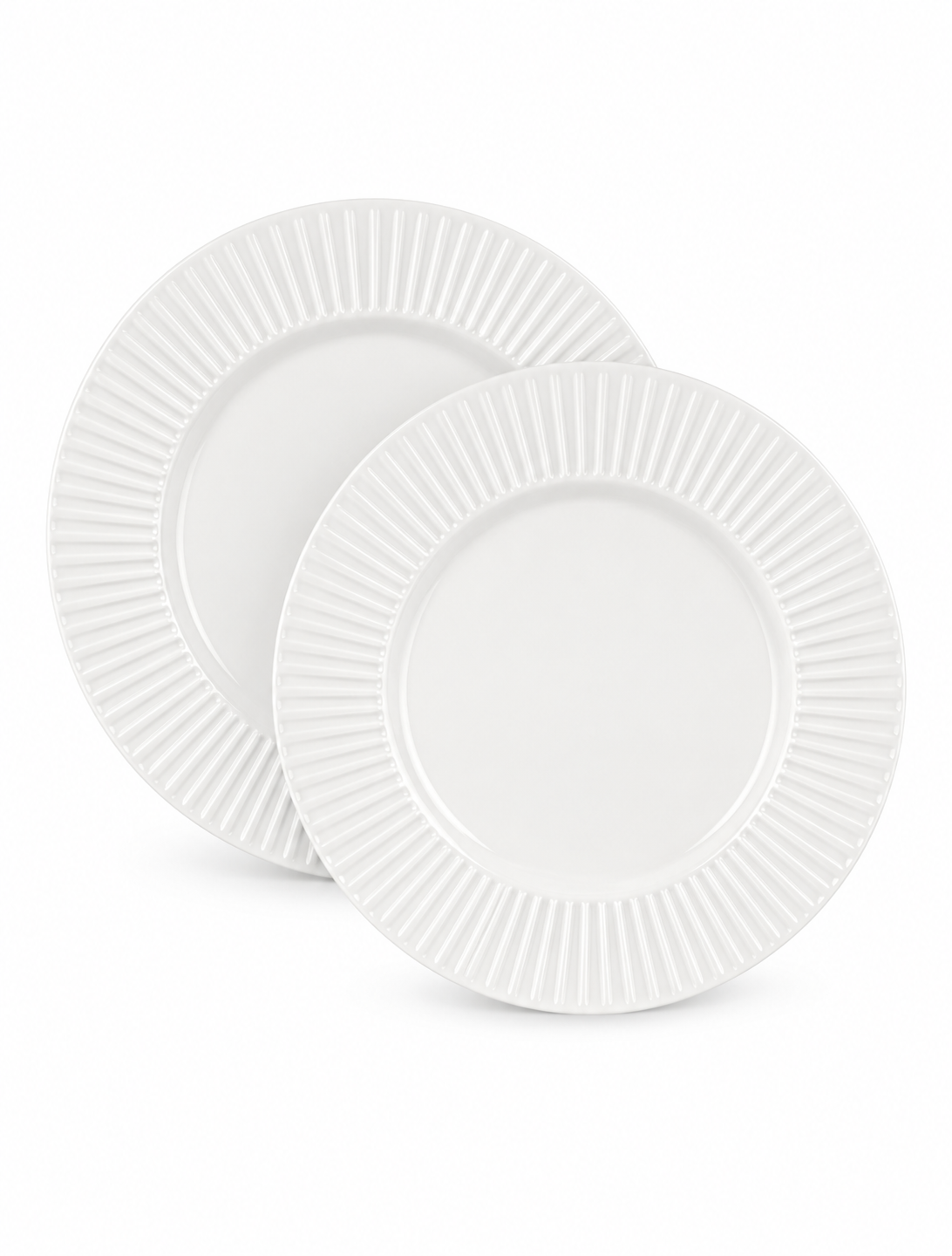 Plato De Ceramica Blanco 26Cm Borde En Sol