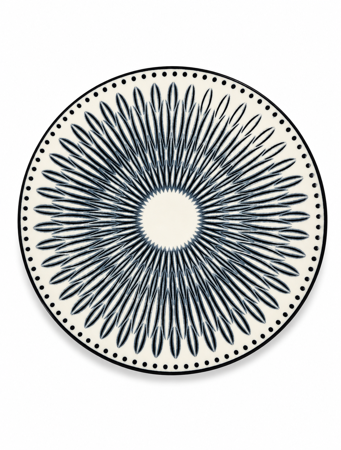 Plato De Ceramica Pando Con Diseño Llano B