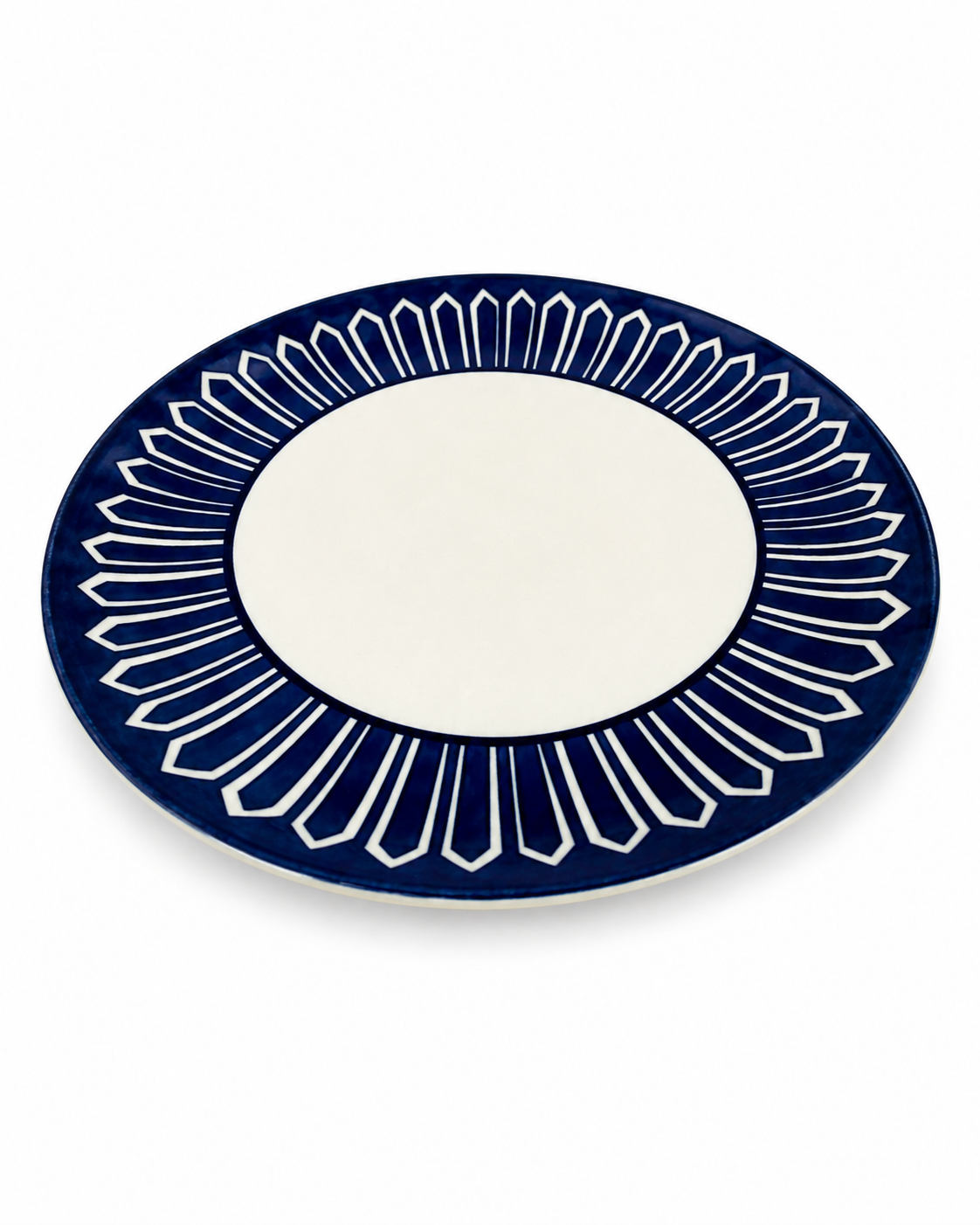 Plato De Ceramica Pando Diseño Llano Azul