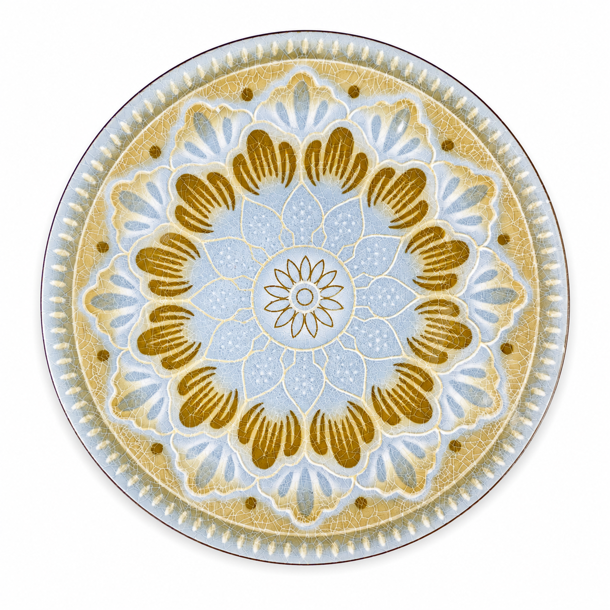Plato De Ceramica Pando Diseño Mandala 26C
