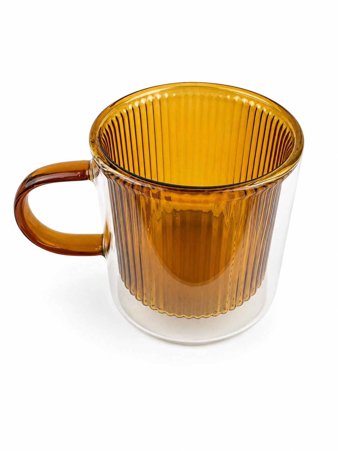 Pocillo Doble Fondo Dorado 240 Ml