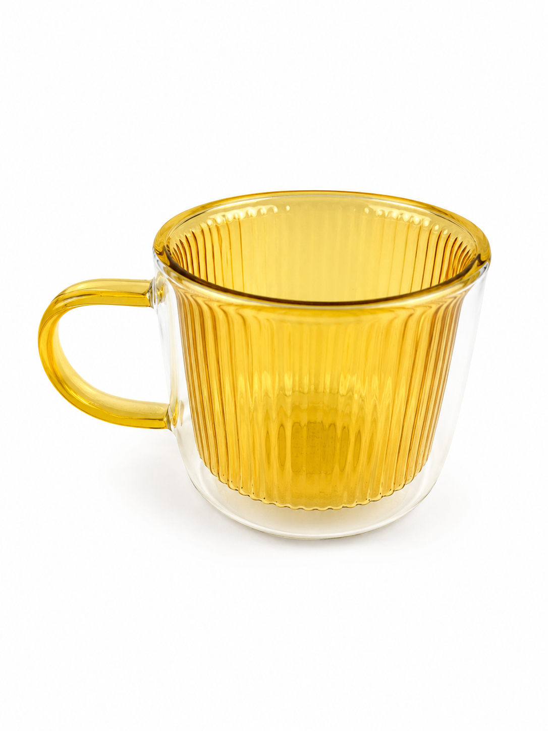 Pocillo Doble Fondo Amarillo 240 Ml