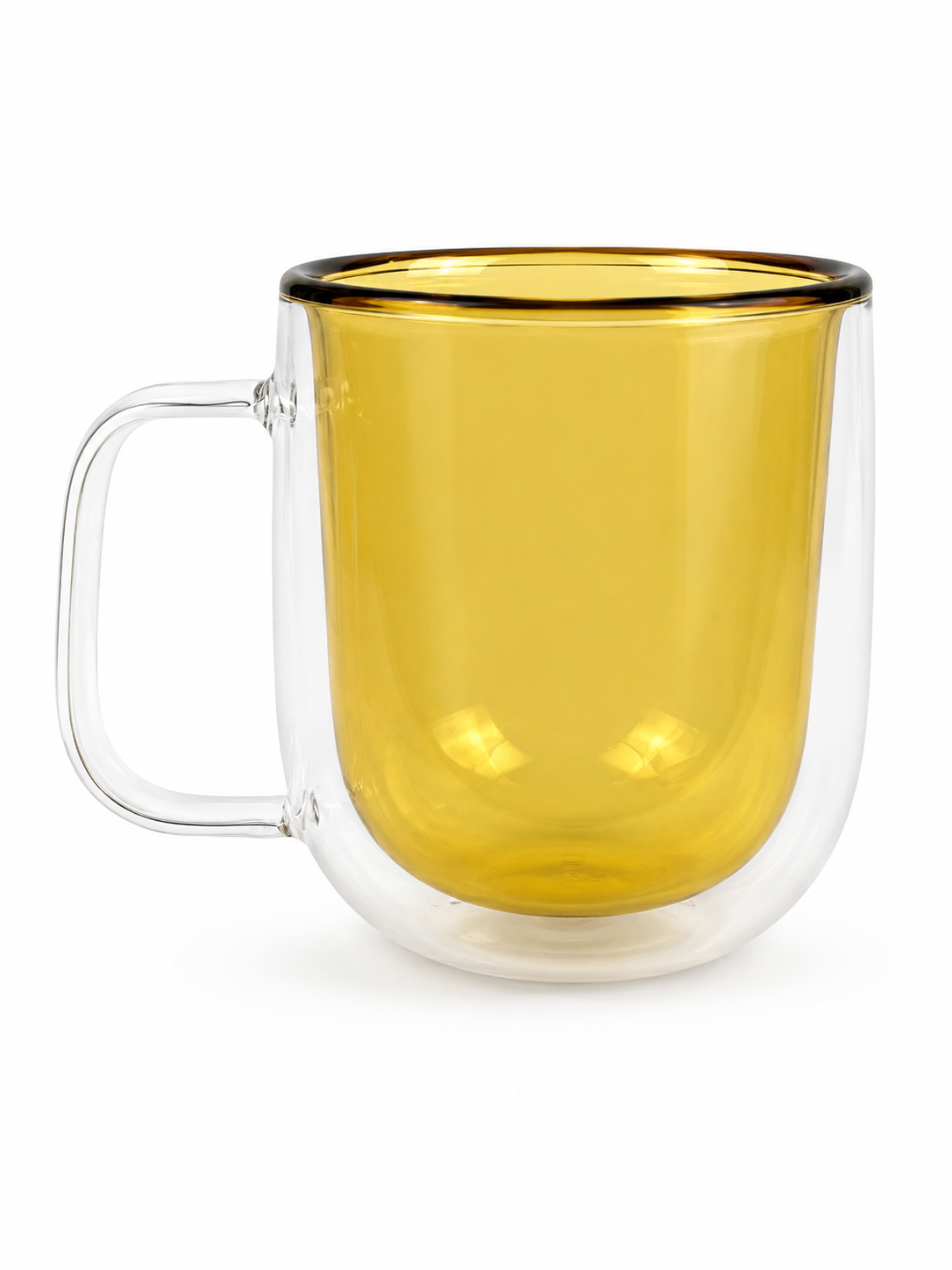 Vaso Doble Fondo Con Oreja 250Ml Amarill