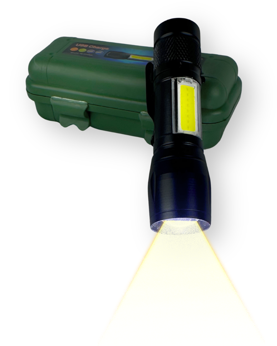 Linterna Recargable Doble Luz 9Cm