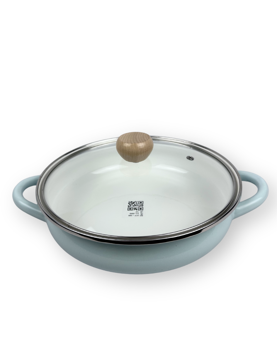 Recipiente En Peltre Con Tapa En Vidrio De 2.8 Litros - Diametro 24 Cm — imagen 2