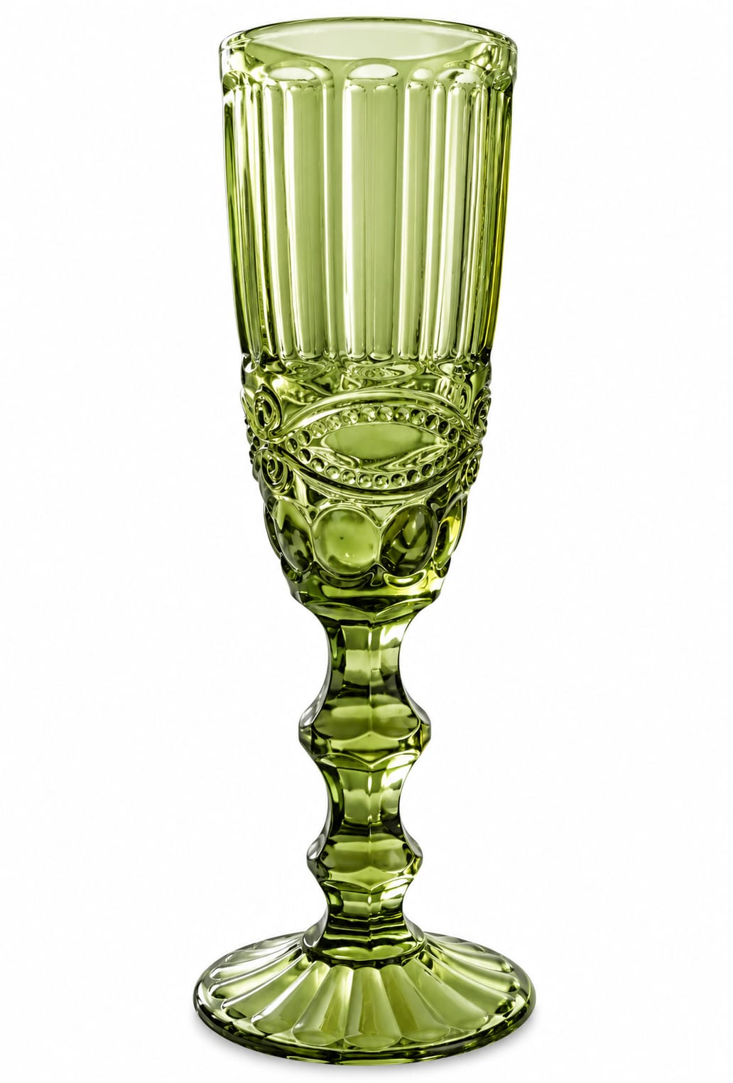 Copa Champañera En Vidrio Color Verde 165Ml