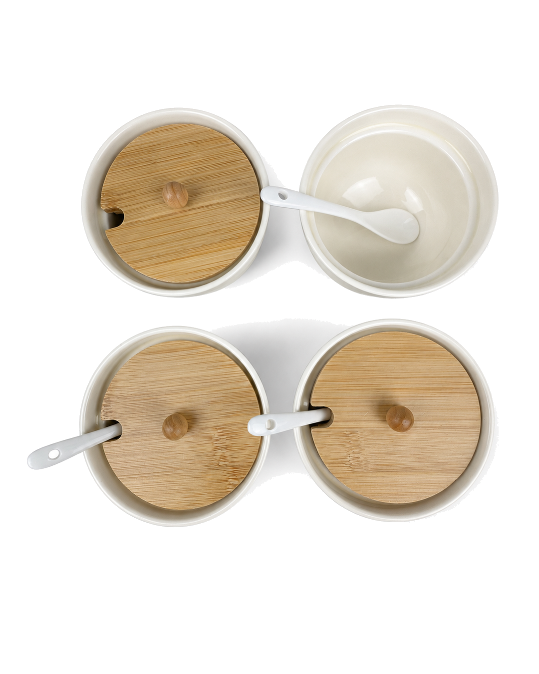 Azucarera Con Tapa De Madera 320 Ml — imagen 2