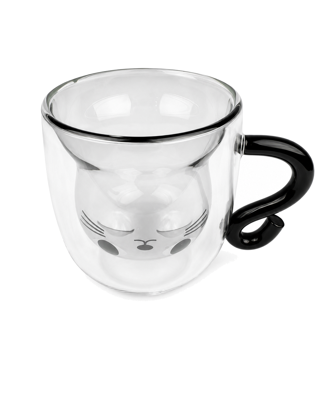 Vaso Doble Fondo Gato Cola Negra — imagen 3