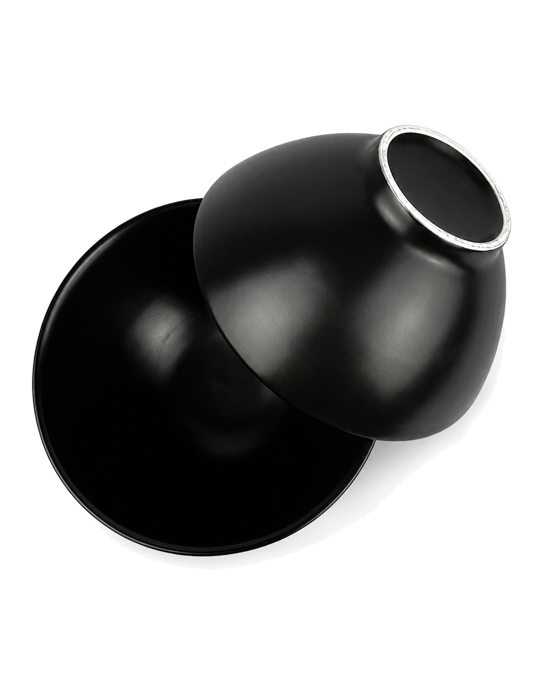 Plato Negro 8 Pulgadas