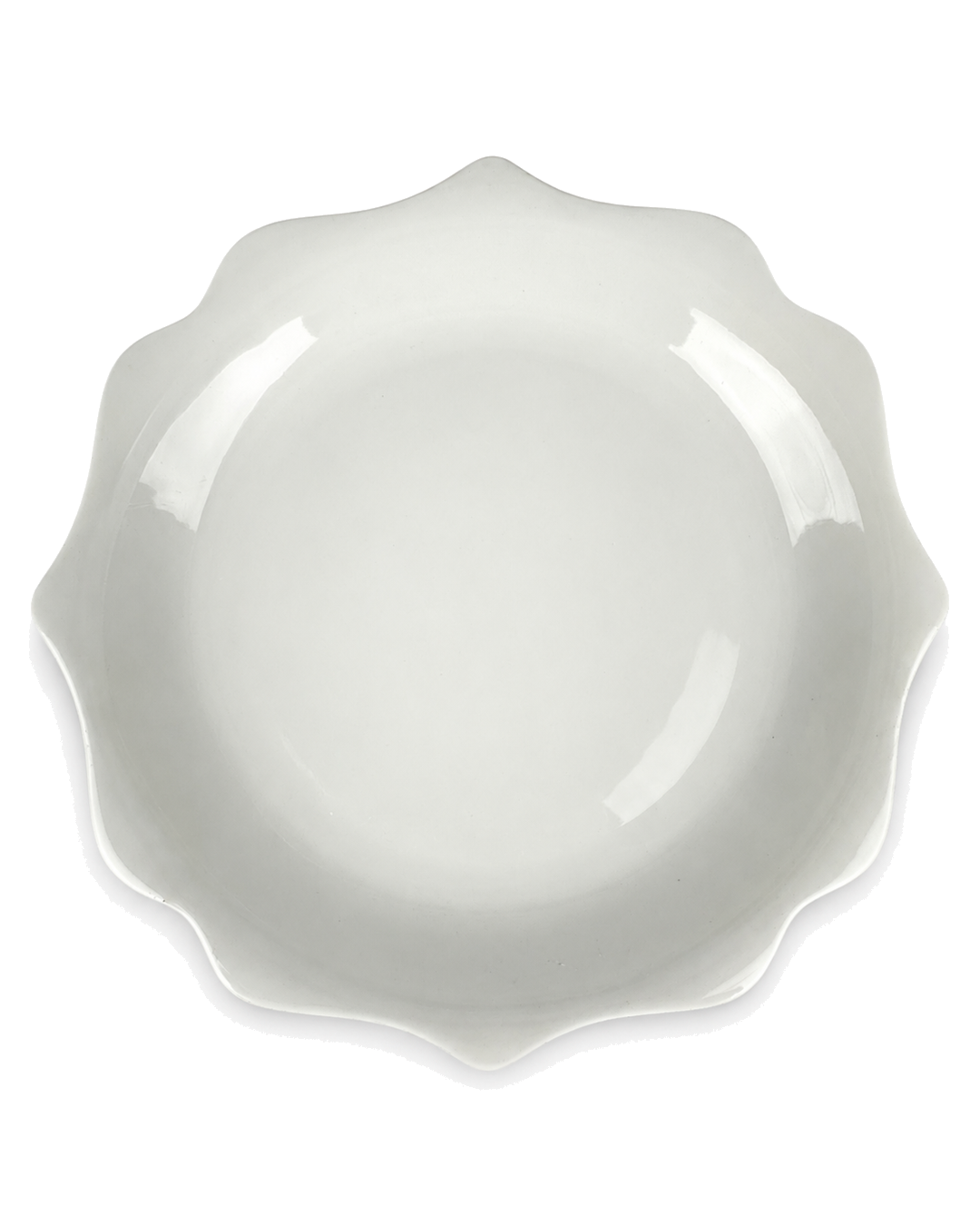 Plato Blanco En Curvas 7.8 Pulgadas Plano