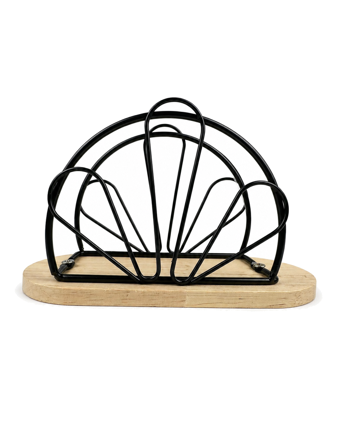 Servilletero En Madera Y Metal 15.5 X6.5X9.5 Cm — imagen 3