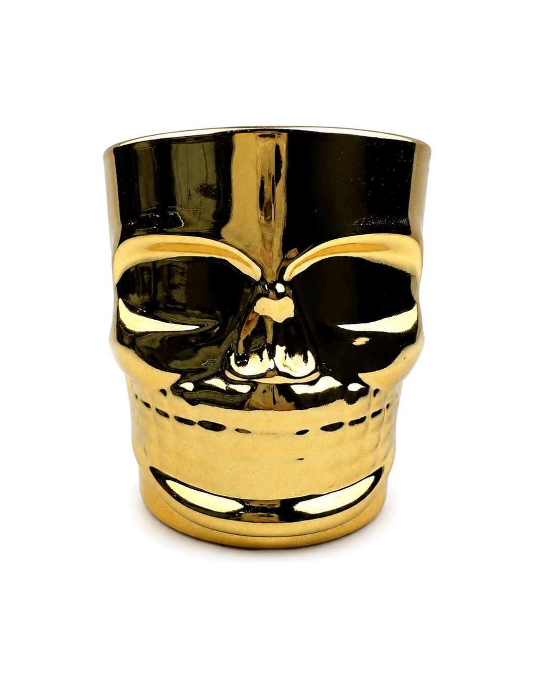 Vaso Para Whisky En Forma De Calavera Dorado 300Ml Set X6 — imagen 3