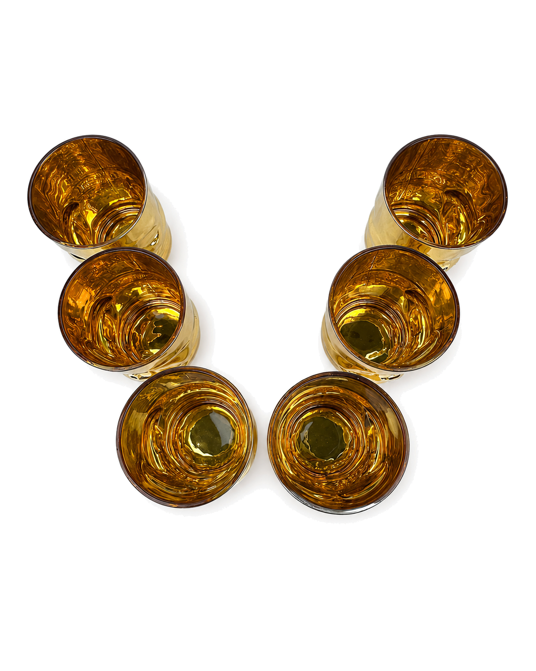 Vaso Para Whisky En Forma De Calavera Dorado 300Ml Set X6 — imagen 4