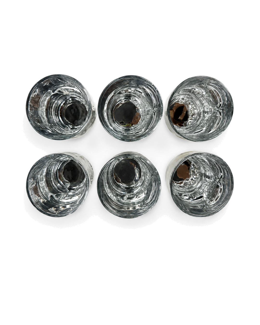 Vaso Para Whisky En Forma De Calavera Plateado 300Ml Set X6 — imagen 2